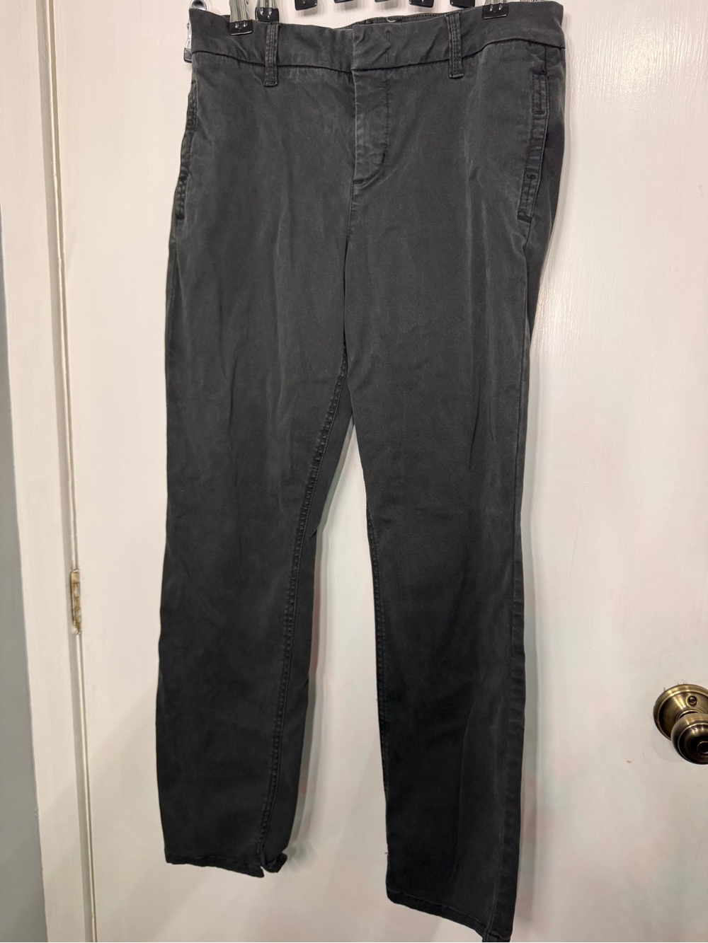 Level 99 Liza slim straight trousers washed charcoal gray size 27